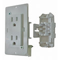 20 AMP DECOR RECEPTACLE WITH COVER WHITE