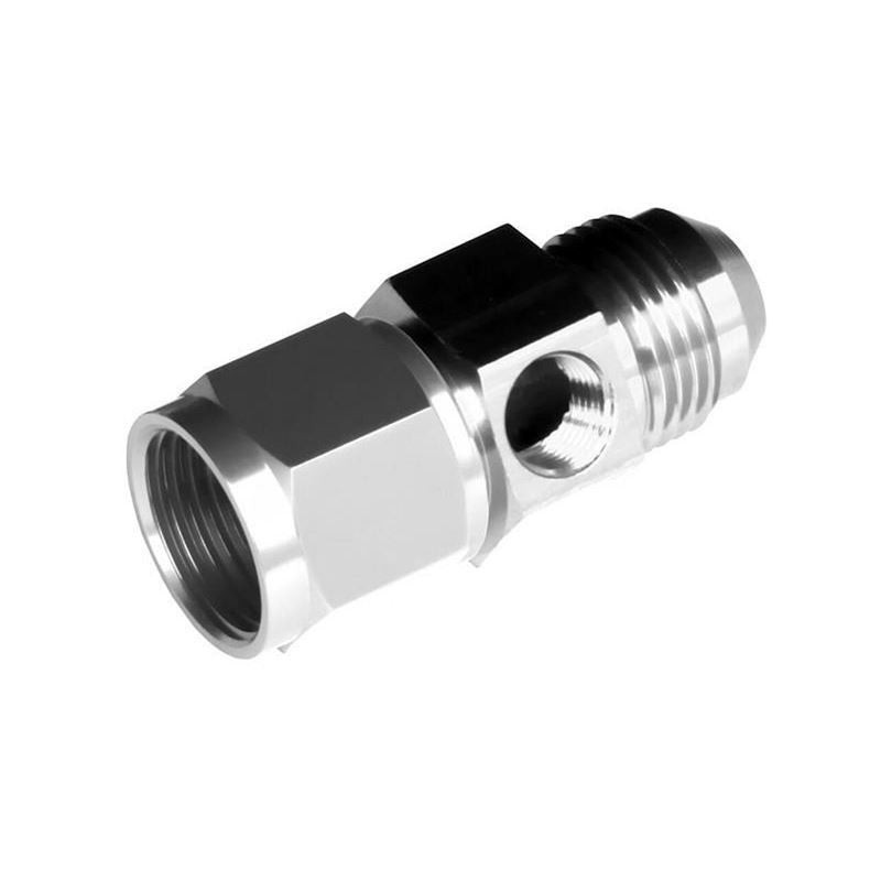 06 MALE TO 06 FEMALE AN/JIC WITH 1/8 NPT IN HEX CLEAR