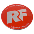 RF LENS LOGO RED WITH CHROME FOIL L