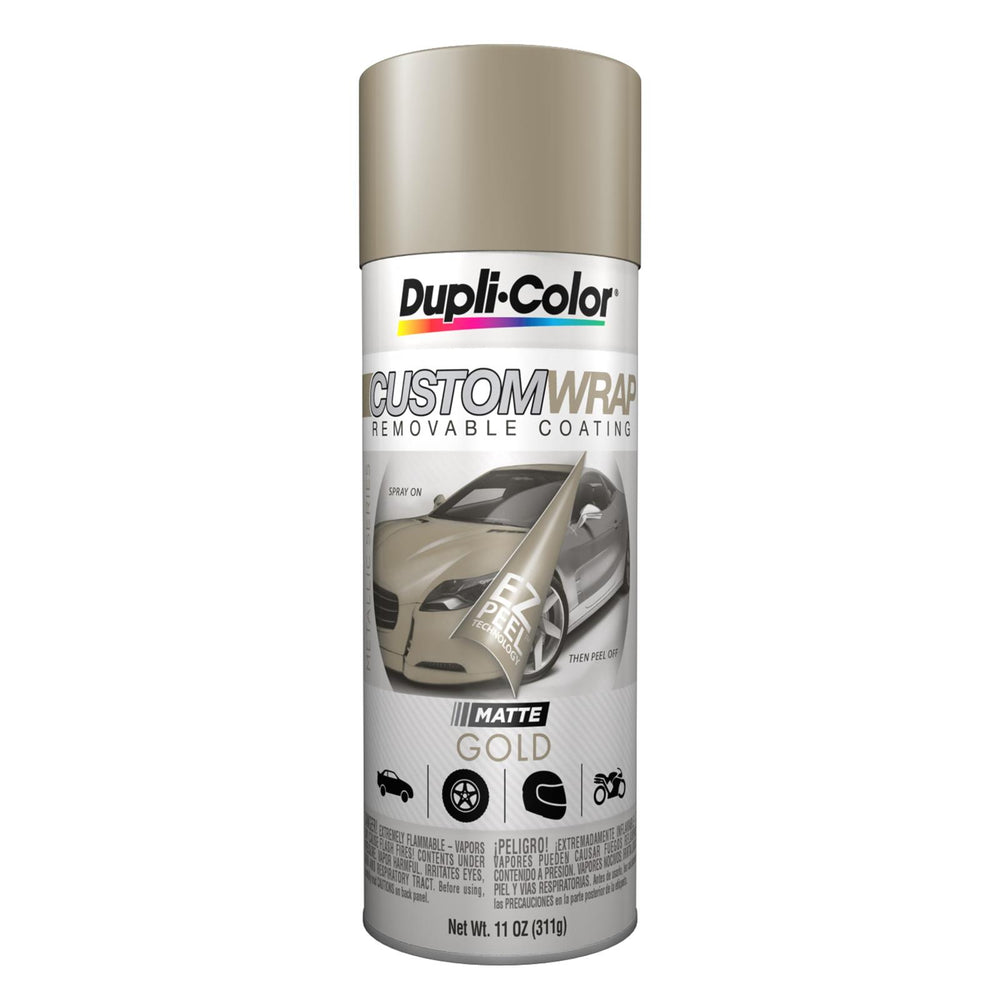 DUPLICOLOR CUSTOM WRAP REMOVABLE COATING MATTE GOLD 11 OZ