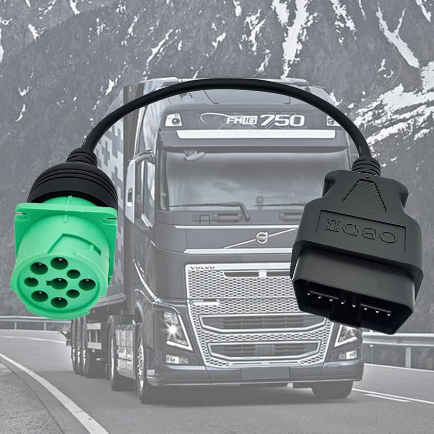 Duramax Tuner Green J1939 Male to OBDII Female Adapter (Cummins HD 2017 Models) J1939-GREEN