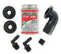 ABS TANK FILL KIT 90 DEGREES BARBED FILL WITH CEMENT