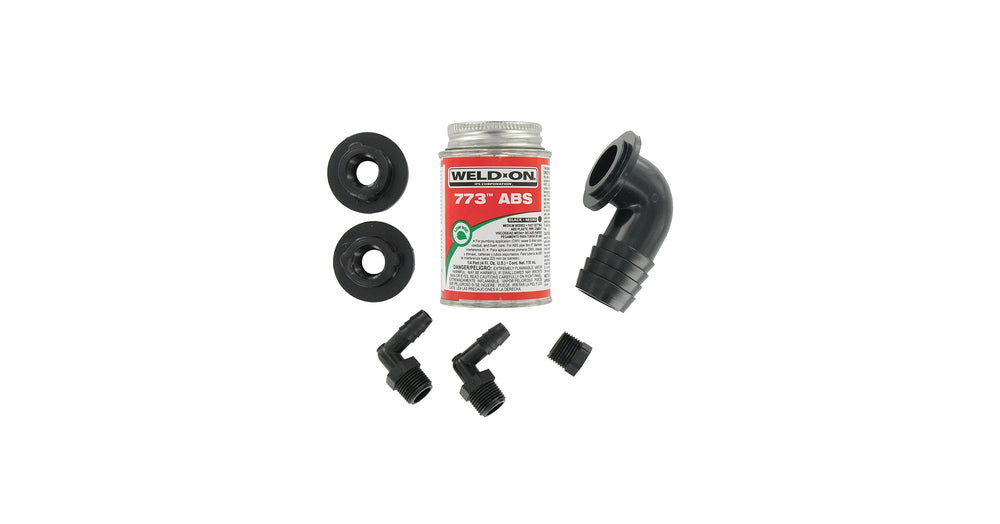 ABS TANK FILL KIT 90 DEGREES BARBED FILL WITH CEMENT