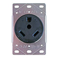 30 AMP FLUSH RECEPTACLE IN PLATE