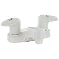 BATHROOM FAUCET 4IN 2 LEVER 1/4 TURN PLASTIC WHITE