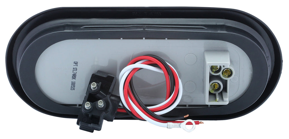 LED S/T/T;6IN;GROM/RT ANG PLUG;RED;