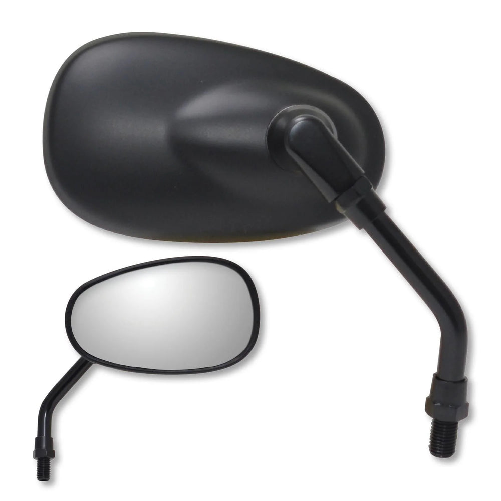 MATTE BLACK MINI OVAL MIRROR