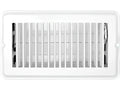 VENT REGISTER WHITE METAL DAMP 4INX8IN