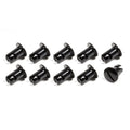 Oval Head Button Alum Black .500 Long 10 Pack