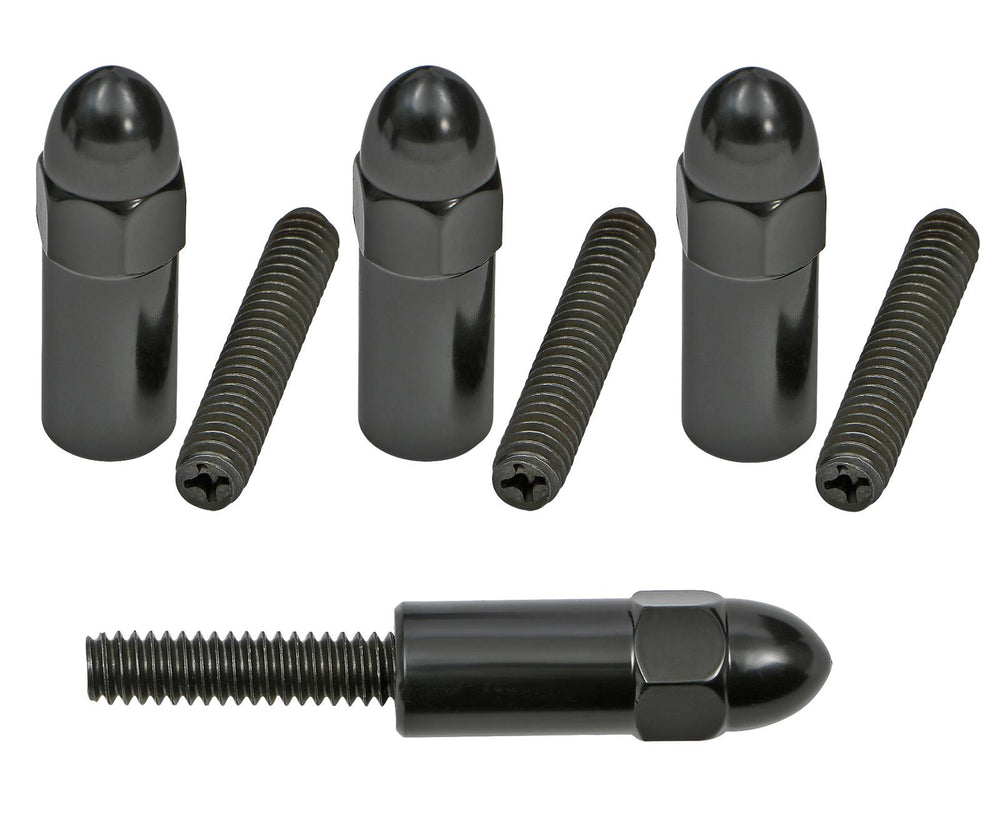 13/8IN TALL STEEL ACORNSTYLE VALVE COVER STUDS 1/420 THREAD BLACK