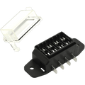 NAMZ ATO 4-Way Fuse Block (Water Tight Clear Cover - 1/4in. Male Disconnects)