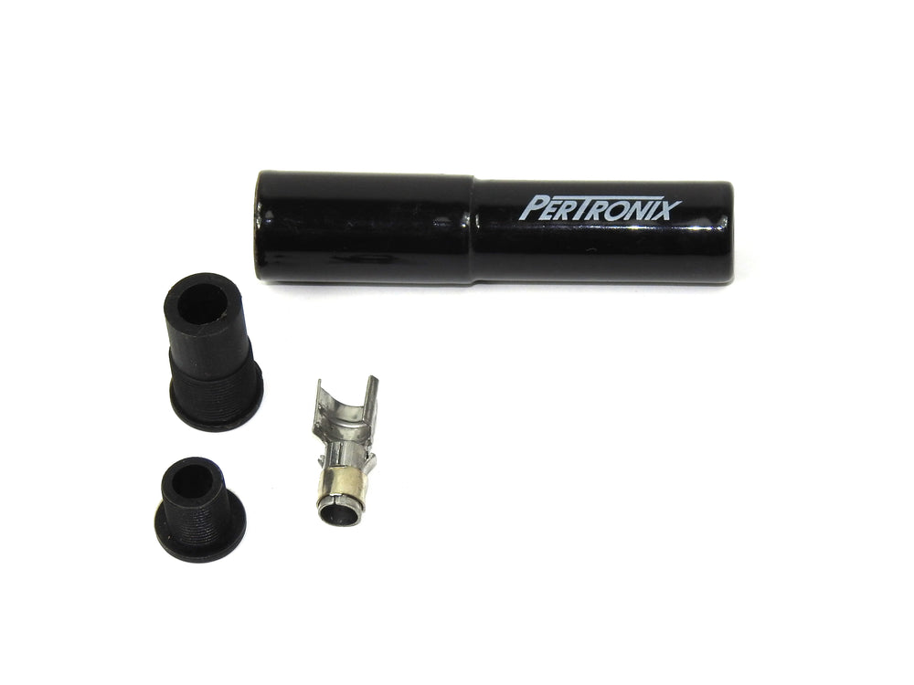 BLACK CERAMIC SPARK PLUG STRAIGHT BOOT