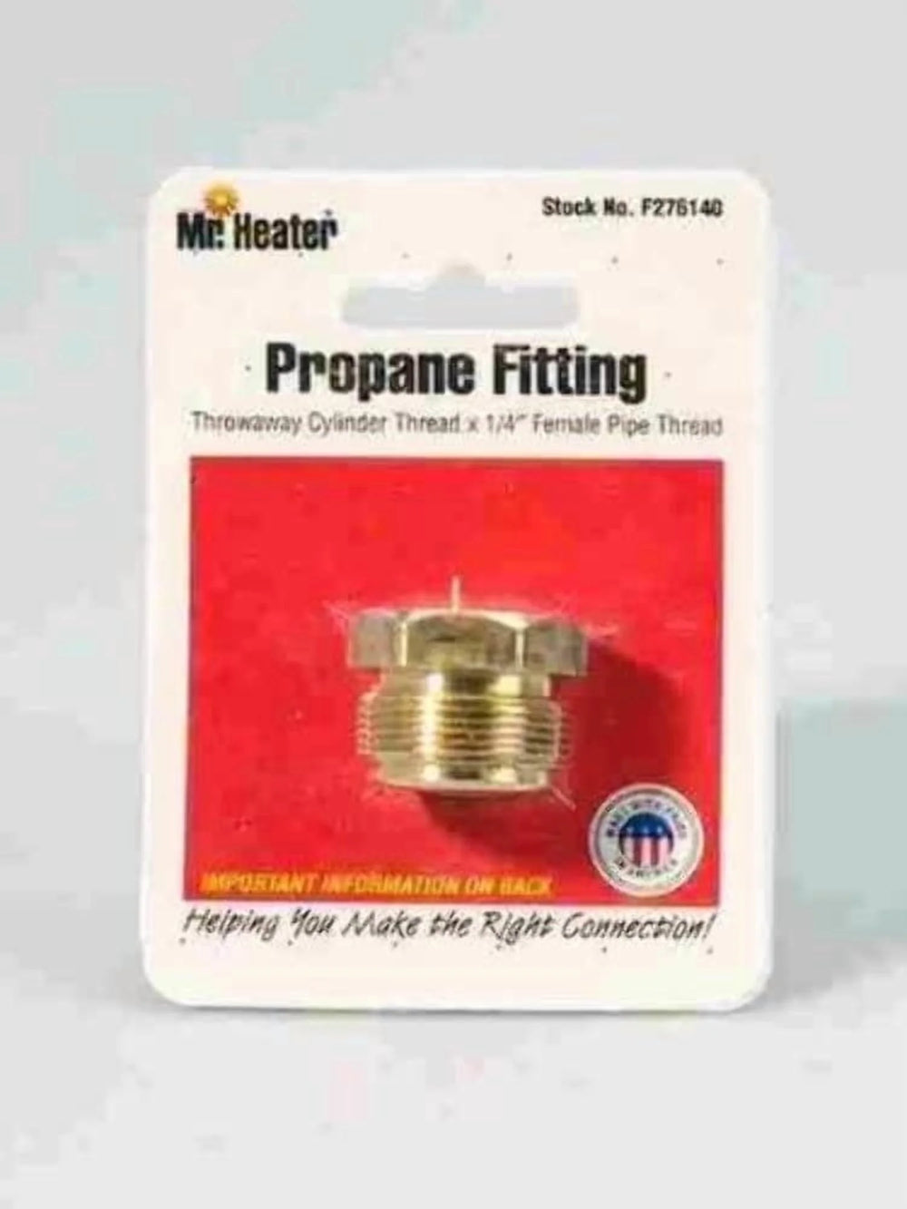 MR. HEATER PROPANE OR NATURAL GAS EXCESS FLOW MALE PLUG