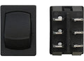 MINI MOMENTARY ON/OFF/MOMENTARY ON DPDT BLACK 3/BAG