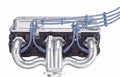 Moroso Spark Plug Wire Separator Kit - 7-9mm - Blue