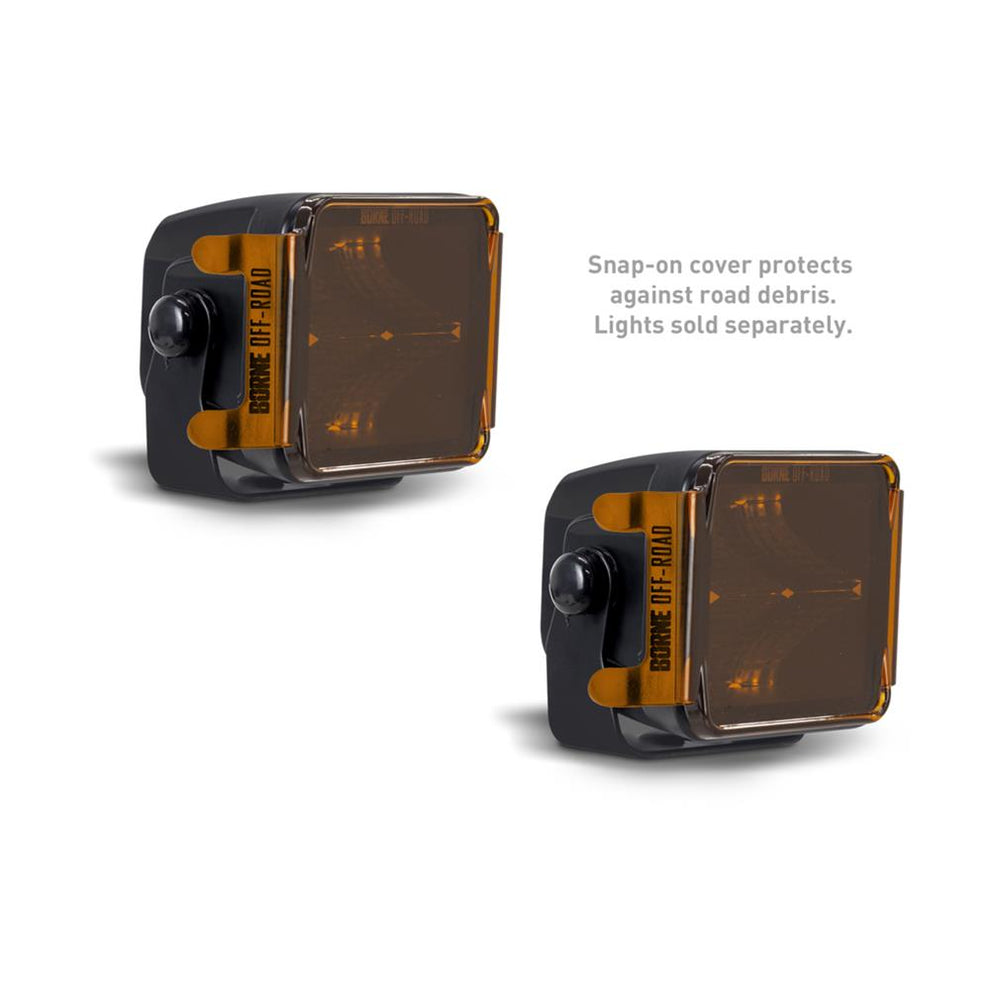 Borne Off-Road Light Pod Covers - Amber
