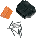 NAMZ Deutsch DTM 12-Position Plug w/12 Stamped Terminals & Wedgelock - Black (HD 74119-98BK)