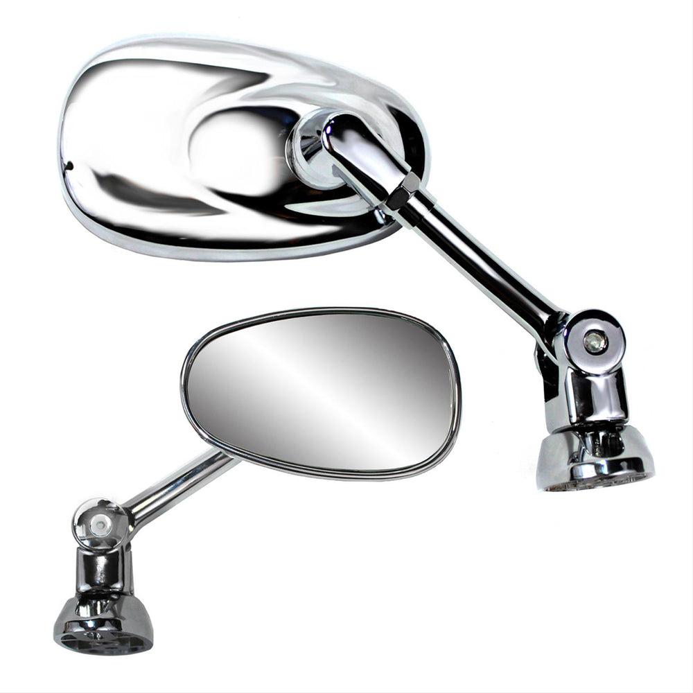 CHROME FAIRING OVAL MIRROR