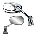 CHROME FAIRING OVAL MIRROR