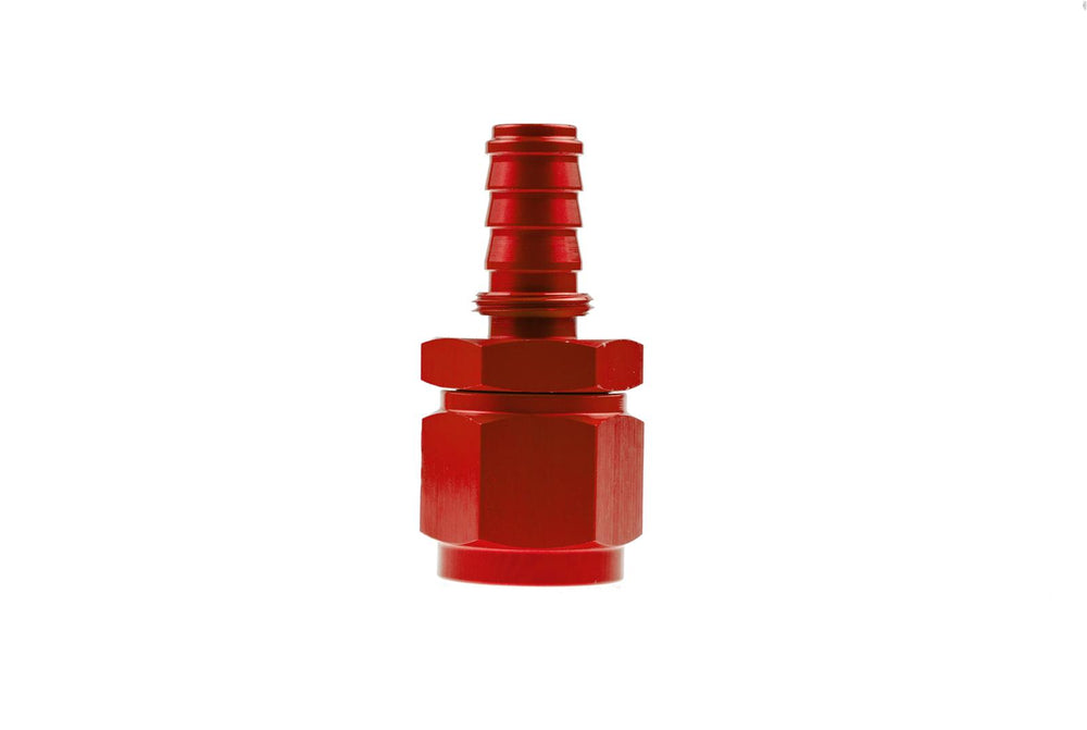 10 AN STRAIGHT CRIMP STYLE HOSE END RED
