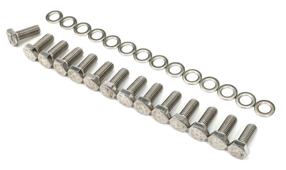 DIFF COVER BOLT SET FOR GM 14 BOLT (METRIC) CHROME COVER