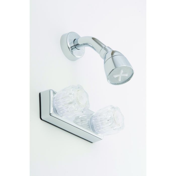 TUB FAUCET 4IN CHROME 2 VALVEDIVERTER PLASTIC EMPIRE