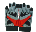 Granatelli Medium Mechanics Work Gloves - Red/Gray/Black