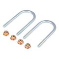 TRAILER AXLE UBOLT & NUT KIT3.5K LB AXLES 23/8IN AXLE TUBE 1/2IN20 THREAD SIZE 51/8IN LENGTH