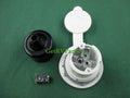 20A 125V STRAIGHT BLADE POWER INLET WHITE