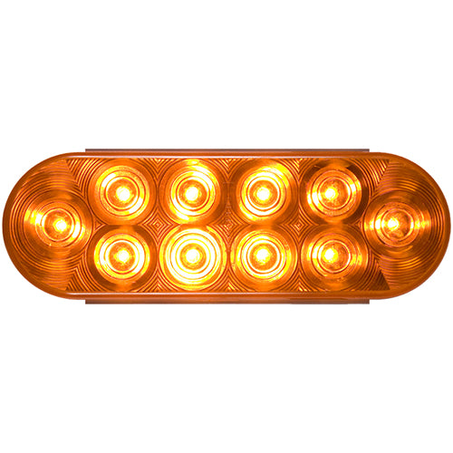 6' OVAL 10 LED TAIL;MALE WTHER PLUG