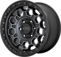 KMC CAP BOLT-ON (SB/GY/BK) - 5X4.5/