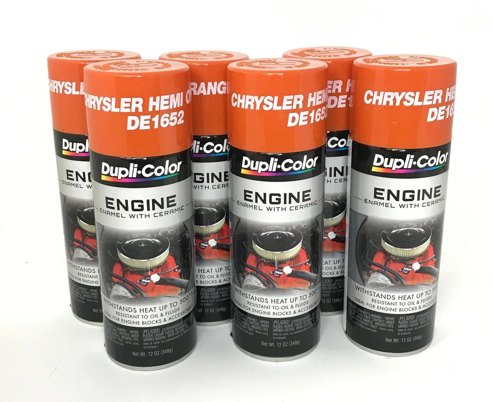 ENGINE ENAMEL WITH CERAMIC; CHRYSLER HEMI ORANGE; 12 OZ. AEROSOL