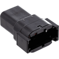NAMZ Deutsch DTM 8-Position Receptacle w/8 Stamped Terminals & Wedgelock - Black (HD 74108-98BK)