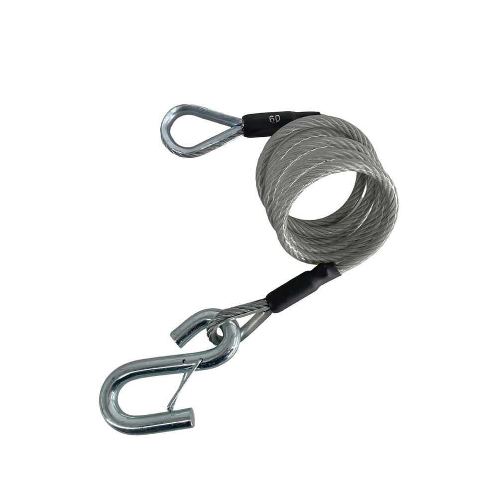 7K 60IN SAFETY CABLE CLEAR