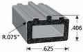 EPDM SPONGE D RIB SEAL W/PSA 25FT