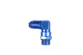 6AN Male to 6AN ORB Male Swivel 90deg Blue