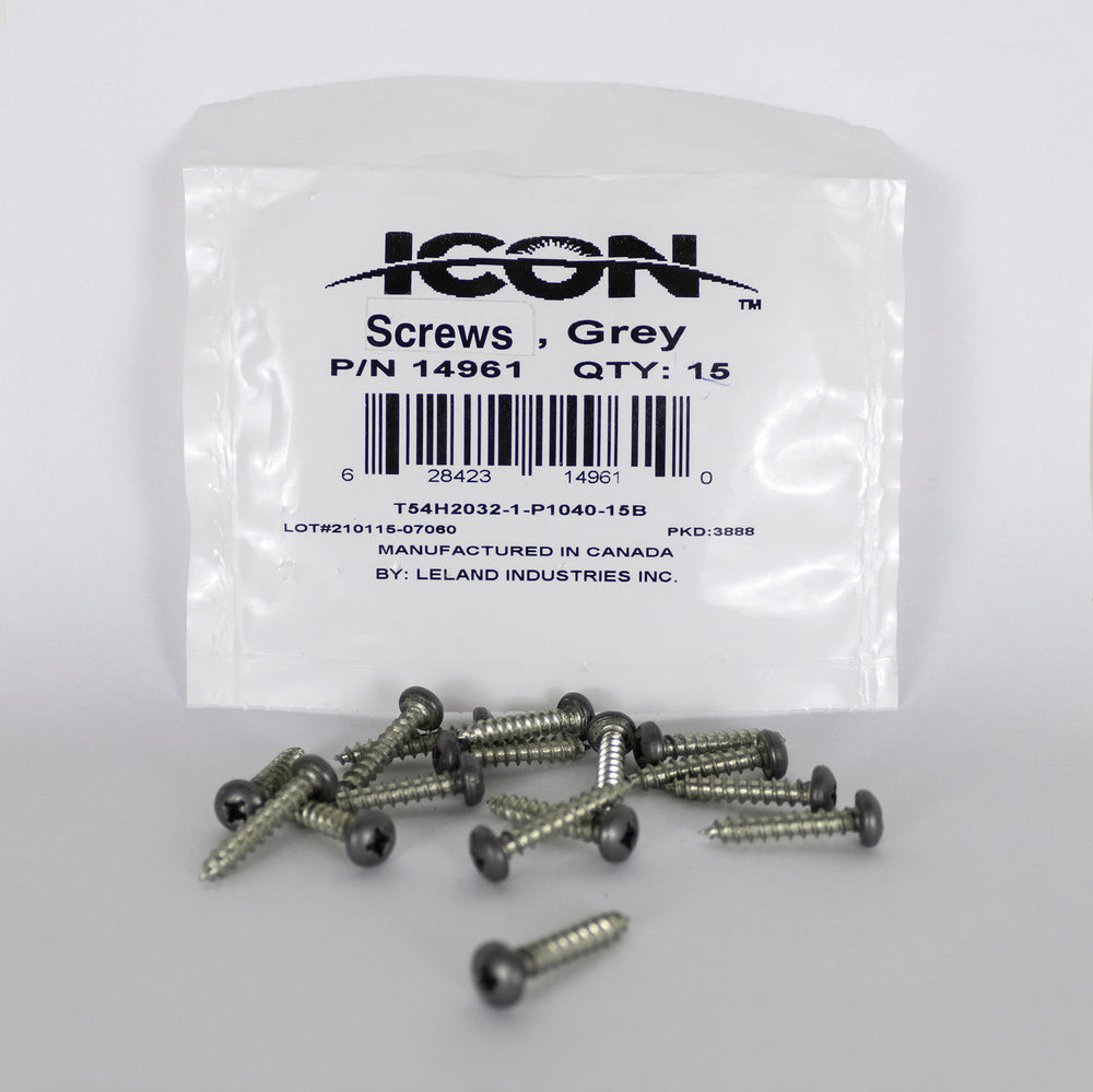 SCREWS QTY 15 PAINTED FENDER INSTALLATION GREY