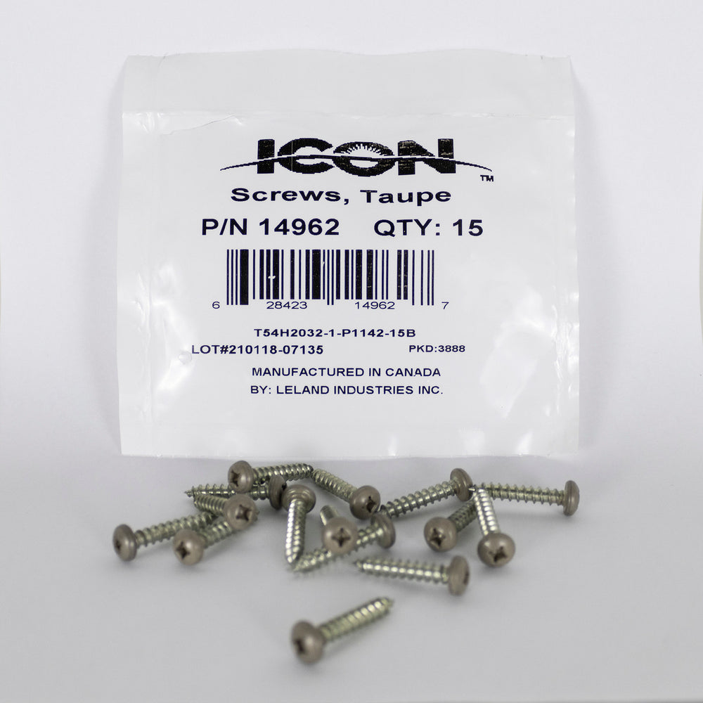SCREWS QTY 15 PAINTED FENDER INSTALLATION TAUPE