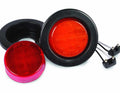 2.5IN ROUND RED LED W/REFLEX 8 LEDS