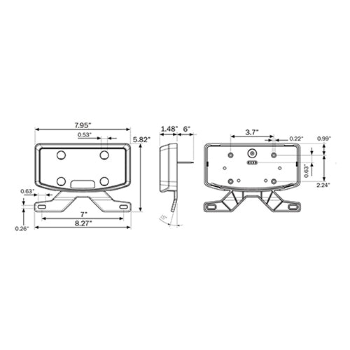 8 LED OBLONG