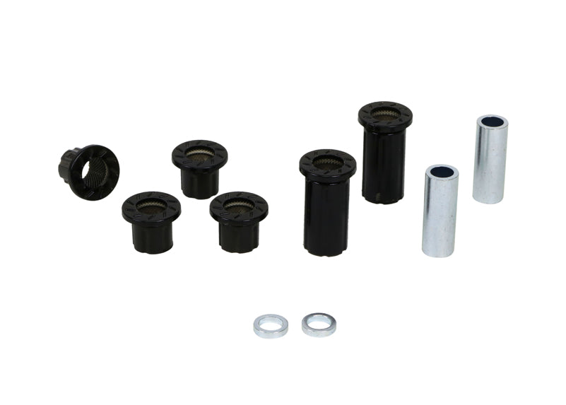 Control arm - lower outer bushing 6 Bushings 2 Tubes 2 Washers Grease