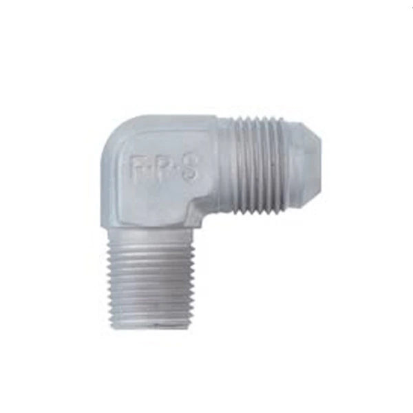 #8 X 1/4 MPT 90 ADAPTER CLEAR