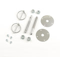 Hood & Deck Pinning Kits With Screw-On Scuff Plates Hood Pins with Torsion Clips Mr Gasket