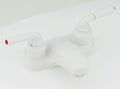 4" LAV W/ LVR HDLS WHT