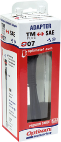 OPTIMATE CABLE ADAPTER BATTERY LEAD KET SOCKET TO SAE W/ WEATHERPROOF SEALING CAP