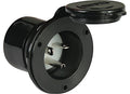 20A 125V STRAIGHT BLADE POWER INLET BLACK