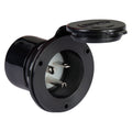 20A 125V STRAIGHT BLADE POWER INLET BLACK