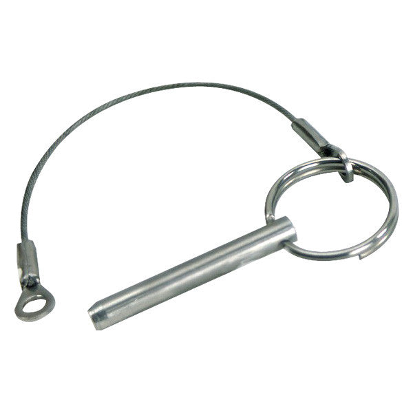 PKGD SS QUICK RELEASE PIN 1IN &LANYARD W/TAB