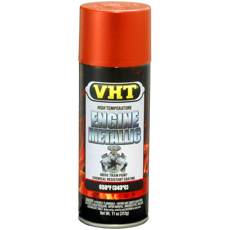 HIGH TEMPERATURE ENGINE METALLIC COATING; RED FIRE; 11 OZ. AEROSOL
