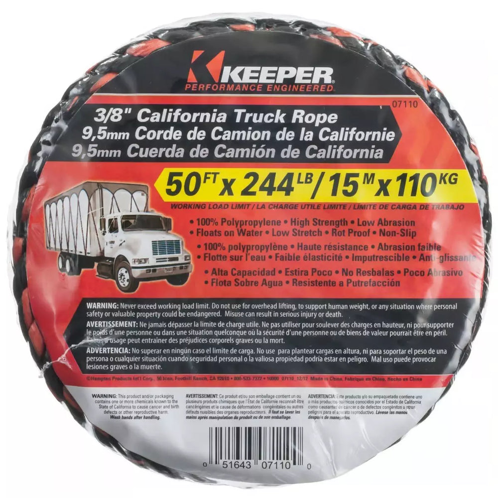 CA TRUCK ROPE 50FT ROLL X 3/8IN